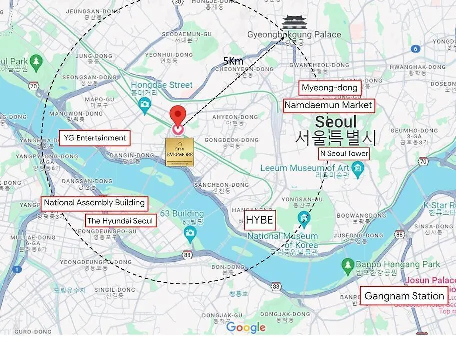 Appartamento Evermore #Sinchon Station 5Min #Seogang Station 1Min Seul